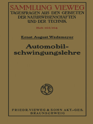cover image of Automobilschwingungslehre